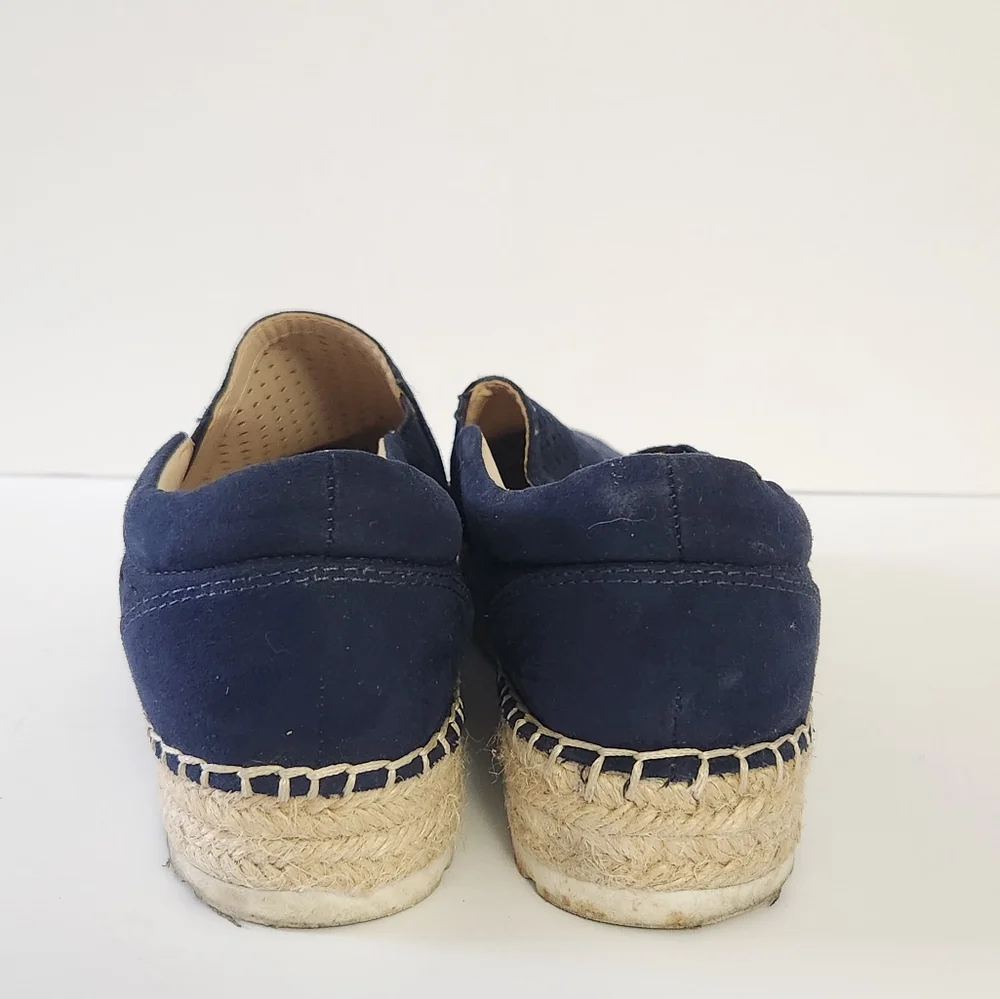 Marc Fisher Mania Navy Espadrilles Slip On 8.5